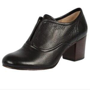Frye Stella Women's Black Leather Women's Slip On Heeled Shoes Sz 9